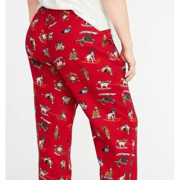 Old Navy Flannel Christmas Pet Print PJ Pants Size XL Lounge Cotton Dog Cat Tree - Picture 16 of 16